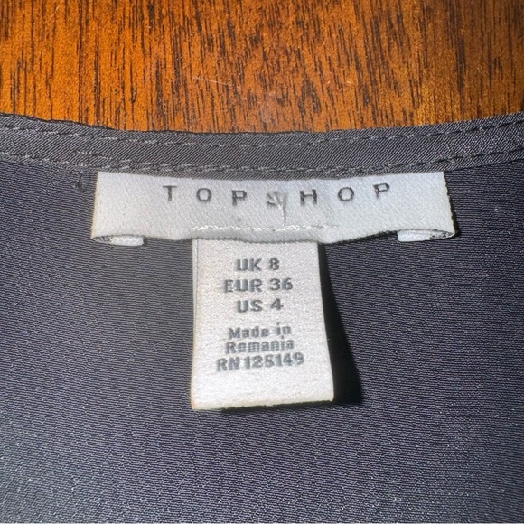 Topshop Women's Tiffany Knot Mini‎ Dress Black Size US 4 - Picture 2 of 5